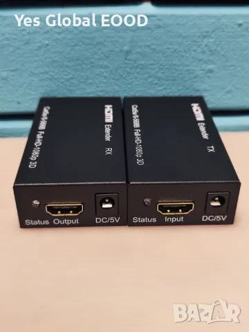 Ozvavzk HDMI удължител до 60 м с RJ45 Cat5e/Cat6, снимка 2 - Кабели и адаптери - 48679725