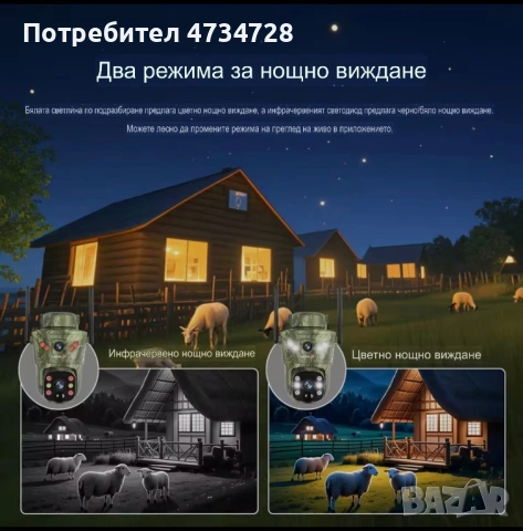 Двойна камера**Ловна камера 4G** Соларна, снимка 7 - Камери - 53602784