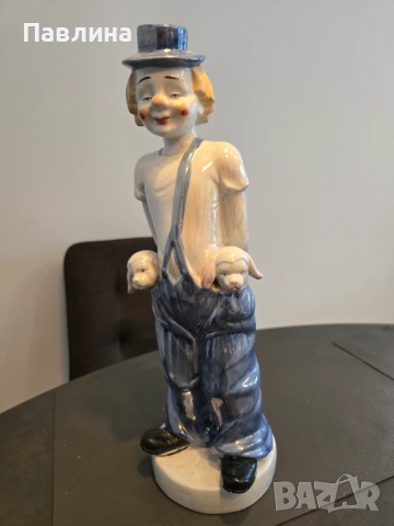 Голям порцеланов клоун, снимка 2 - Статуетки - 52406983