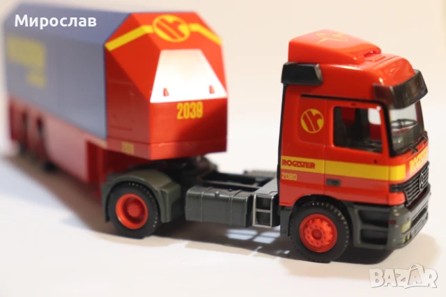 HERPA H0 1/87 MERCEDES ACTROS КАМИОН МОДЕЛ ТРАНСПОРТ НА СТЪКЛО, снимка 4 - Колекции - 50919740