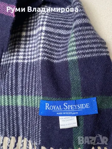 Мъжки, кариран шал  Royal Speyside с 90 % вълна мерино, снимка 5 - Шалове - 48668989