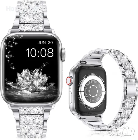 DIAMOND STEEL Каишка за смарт часовник Huawei Watch/Samsung/Apple/Xiaomi/Garmin/Amazfit/Casio/Honor, снимка 4 - Каишки за часовници - 47884823