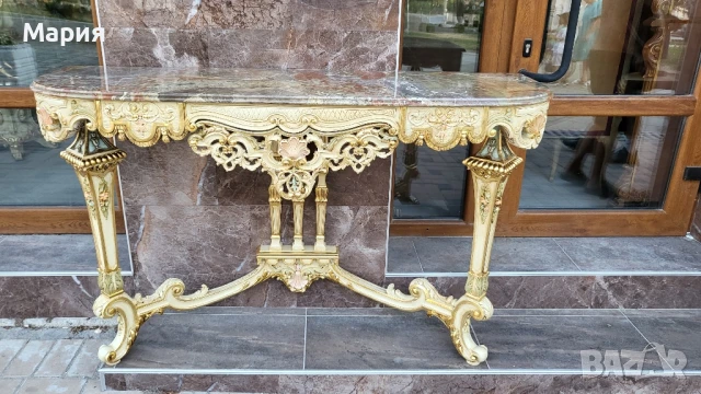 Италианска барокова конзола  014, снимка 6 - Секции и витрини - 51296999