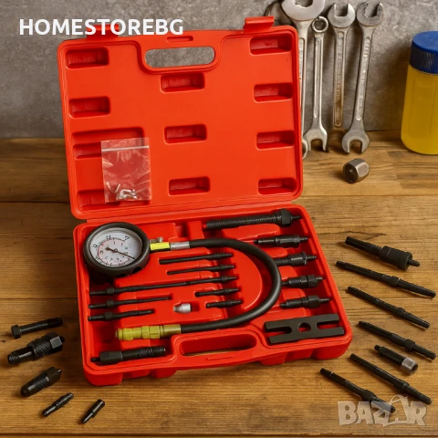 🎯 Професионален комплект за тест на компресия на дизелови двигатели , снимка 4 - Аксесоари и консумативи - 50763985