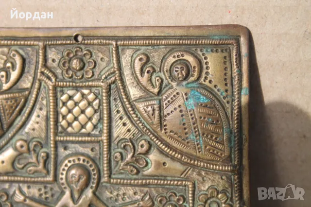 Възрожденска сребърна икона, снимка 4 - Антикварни и старинни предмети - 49483754