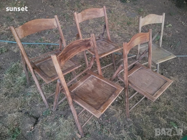 сгъваеми дървени градински столове- различни модели, за тераса и градина, снимка 8 - Градински мебели, декорация  - 51136575