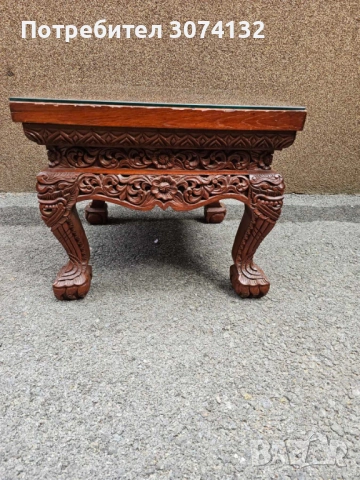 Уникална холна маса с дърворезба, снимка 3 - Маси - 53566335