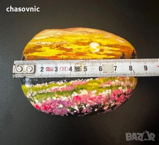 Ръчно рисувана картина върху камък като ново, снимка 3 - Картини - 54156953