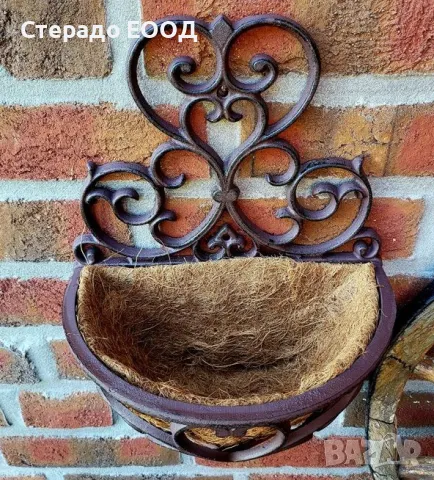СТЕННА КОШНИЦА ОТ ЧУГУН , снимка 4 - Саксии и кашпи - 50402863