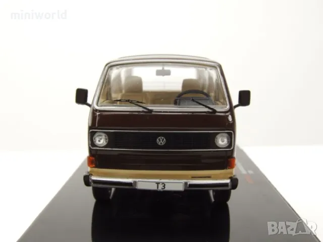 Volkswagen T3 Caravelle Bus 1981 - мащаб 1:43 на IXO моделът е нов в PVC дисплей-кейс VW Transporter, снимка 5 - Колекции - 42495886