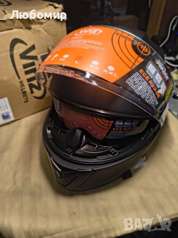 Модулна каска VINZ Santos със слънцезащитен сенник | Одобрена по ECE 22.06 Л размер , снимка 3 - Аксесоари и консумативи - 52431024