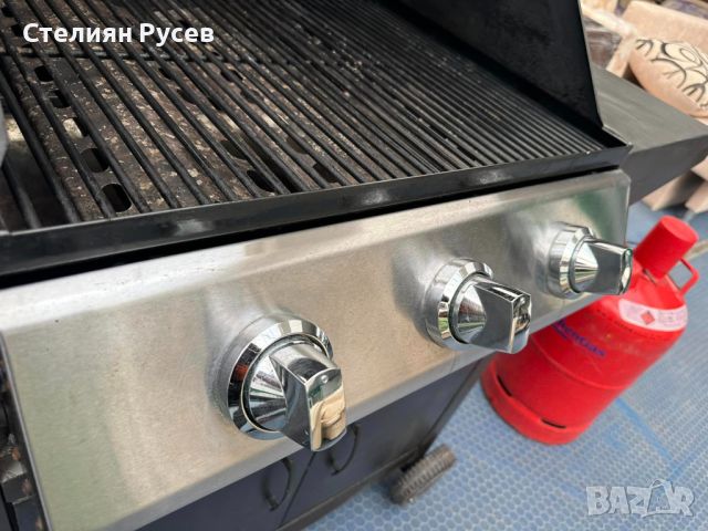 gas bbq Барбекю на газ GRILL CHEF, с 3 горелки Landmann газово барбекю + бутилка -цена 370 лв / Ново, снимка 6 - Барбекюта - 45858103