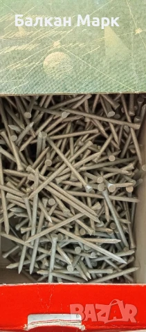 Пирони 2×40 мм горещо поцинковани малка глава 1 кг – ламперия, дюшеме, дърво, ремонти, снимка 1