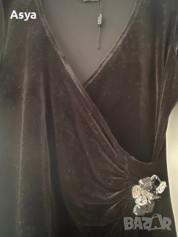 Черна елегантна рокля M&Co petite, снимка 7 - Рокли - 43037939