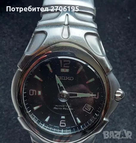 ЧАСОВНИК С АВТОМАТИЧНО РЕЛЕ SEIKO KINETIC. 5J22-0A10. ВИНТИДЖ, снимка 2 - Мъжки - 49334586