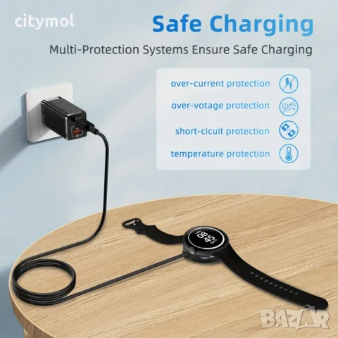 Зарядно устройство за Google Pixel Watch 4/Pixel Watch 3/Pixel Watch 2, USB Type-C, снимка 5 - Смарт гривни - 51101811