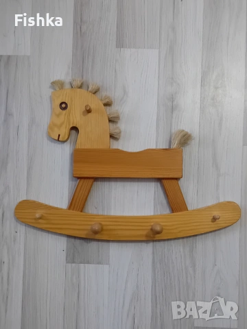 Винтидж дървена закачалка Конче Германия ръчна изработка