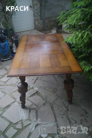 продавам старинна разтегателна маса +6 стола