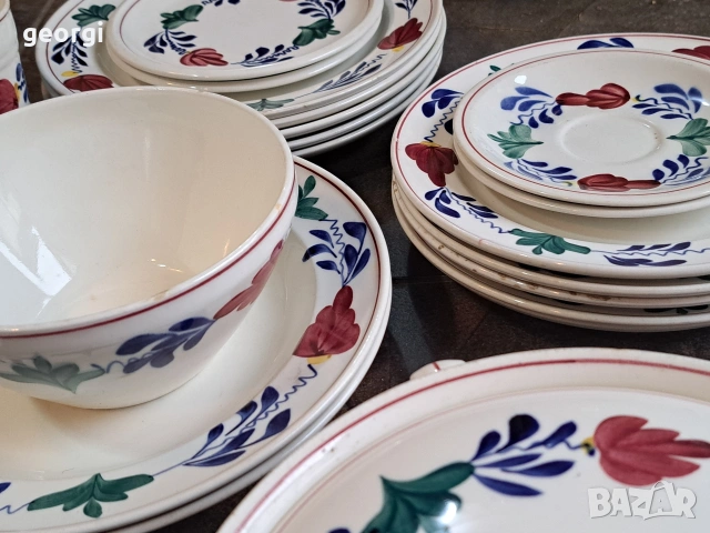 холандски сервиз за хранене Boch Borenbont и Petrus Regout & Co. Maastricht 31/3, снимка 8 - Сервизи - 53053694