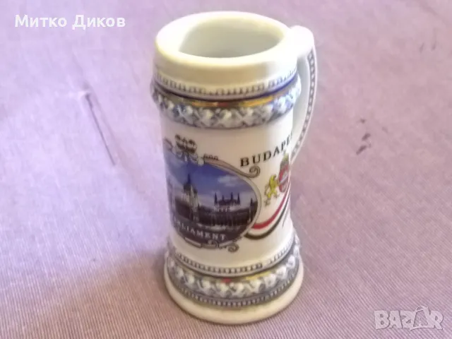 Порцеланова чаша за украса Н-80мм и Н-33мм Будапеща унгария, снимка 5 - Декорация за дома - 49923940
