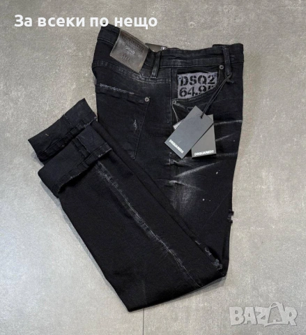 DSQUARED2 Мъжки Черни Дънки Код Mens P.217, снимка 3 - Дънки - 53921941