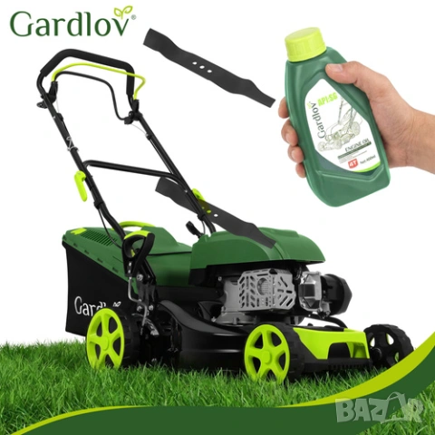 Бензинова косачка за трева / Самоходна косачка / Моторна косачка - 50L, снимка 6 - Градинска техника - 53992027