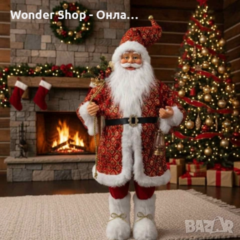 Внеси коледно вълшебство у дома – фигура на Дядо Коледа, която създава празнично настроение за секун, снимка 2 - Декорация за дома - 52151745