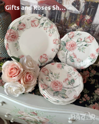 Порцеланов сервиз за торта от 7 части