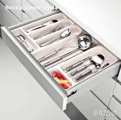 Разпределител за прибори Tescoma FlexiSPACE – Идеален ред във всяко чекмедже, снимка 4 - Прибори за хранене, готвене и сервиране - 50049394