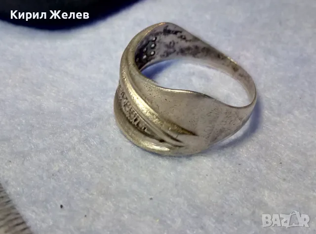 СТАР РУСКИ СРЕБЪРЕН ПРЪСТЕН СРЕБРО 925 с 2ри ЩЕМПЕЛ ХБО ИНКРУСТИРАН с БЛЕСТЯЩИ ЦИРКОНИ 47527, снимка 10 - Антикварни и старинни предмети - 50136447