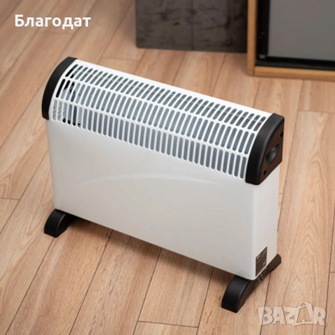 Електрически конвектор 2000 W с термостат – Енергийно ефективен и тих отоплител за всяко помещение, снимка 3 - Отоплителни печки - 52827294