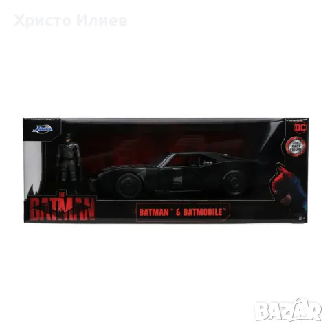 Метална кола автомобил Batman Batmobile 1:24 Jada Toys с фигура Батман, снимка 2 - Коли, камиони, мотори, писти - 47458218