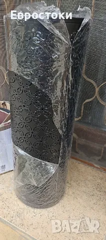 Метален държач за чадър. Кръгла метална стойка за чадър, Свободно стоящ. Черно Размер 42*15 см , снимка 3 - Други - 50245401