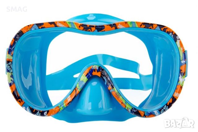 Детска морска маска за плуване сини динозаври 6-12 години, снимка 1 - Водни спортове - 46281471