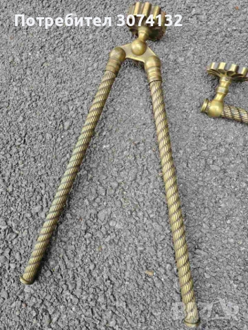 Масивен месингов сет за баня в перфектно състояние, снимка 4 - Други - 52902857