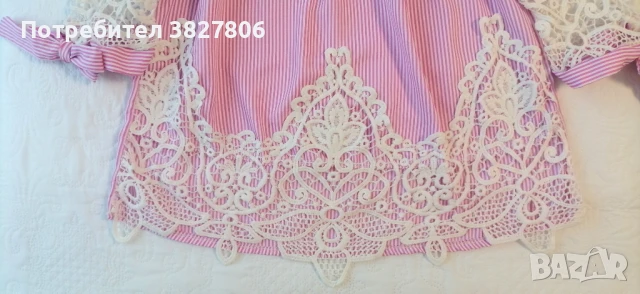 Лятна блуза с дантела, снимка 3 - Ризи - 50672373