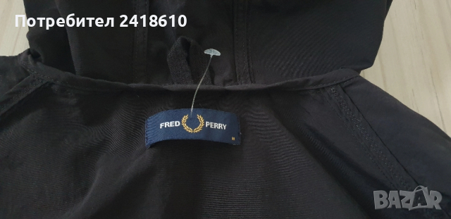 Fred Perry Embroidered Overhead Shell Jacket Half Zip Mens Size M НОВО! ОРИГИНАЛ! Мъжкo Анорак Яке !, снимка 2 - Якета - 53716299
