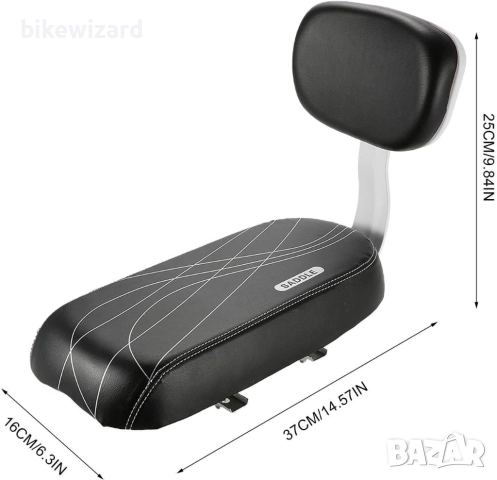 Велосипедна седалка с облегалка и дръжка за деца за багажника на велосипед НОВА, снимка 4 - Аксесоари за велосипеди - 52542502