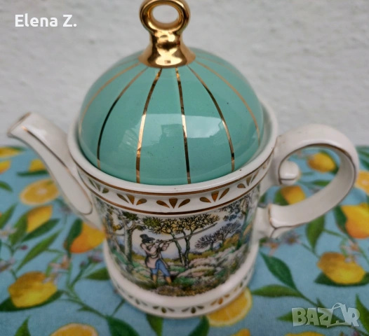 Sadler винтидж чайник с ловни сцени, снимка 3 - Декорация за дома - 53999818