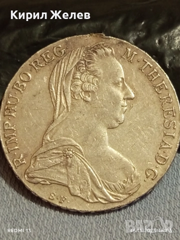 Сребърна монета талер 1780г. Мария Терезия Австро-Унгария рядка за КОЛЕКЦИЯ 52271