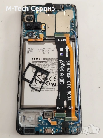 Samsung A31 A315F части основна платка камера кабел батерия среден борд блок захранване бутони звън