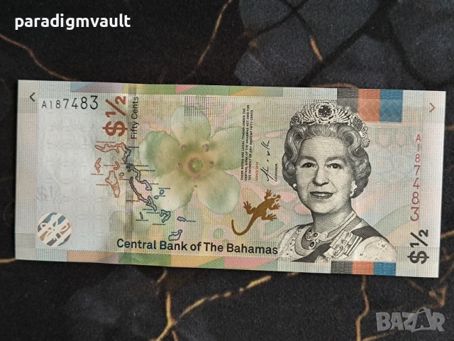 Банкнота - Бахами - 1/2 (половин) долар UNC | 2019г.