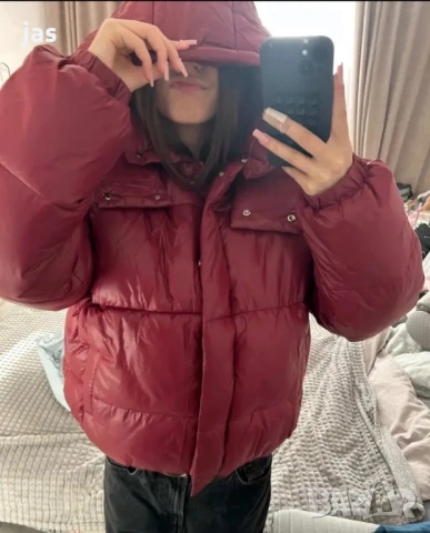 Яке с качулка С размер, снимка 2 - Якета - 53017106