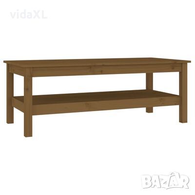 814277 vidaXL Кафе маса, меденокафява, 110x50x40 см, бор дърво масив(SKU:814277, снимка 1 - Маси - 46040965