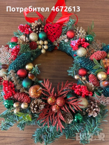 Коледни Венци , коледни кошници, коледни декорации, снимка 2 - Декорация - 52703565