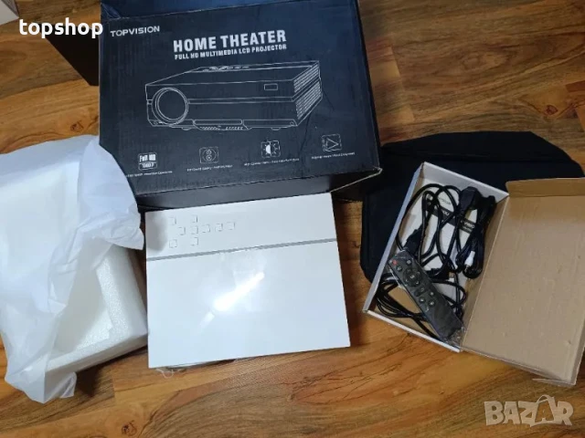 НОВ,ПЪЛЕН КОМПЛЕКТ, ТЕСТВАН, ПЕРФЕКТЕН проектор TOPVISION T26L, Native 1080P Full HD, 7500 Lumen..., снимка 9 - Плейъри, домашно кино, прожектори - 50501568