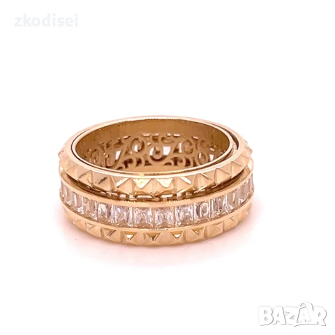 Златен дамски пръстен Boucheron 7,90гр. 14кр. проба:585 размер:54 модел:32223-6, снимка 3 - Пръстени - 50937925