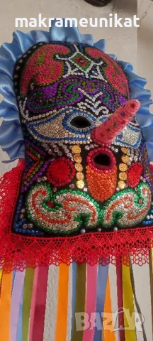 Кукерска маска гугла, нова, Сурва, Кукерландия, маскарад, събори, изкуство,арт, снимка 3 - Декорация за дома - 43807312