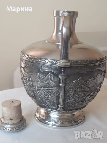 Кана и чаши за ракия от калай Antik*Vintage, снимка 5 - Антикварни и старинни предмети - 45096057