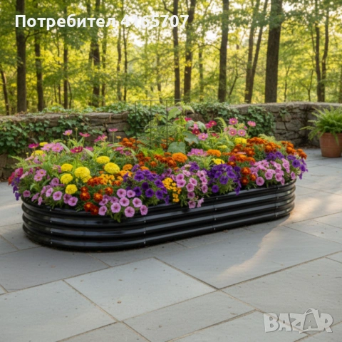 Овална леха за зеленчуци и цветя - модерна форма и здрава конструкция 240 х 120 х 30см, снимка 3 - Саксии и кашпи - 53645160